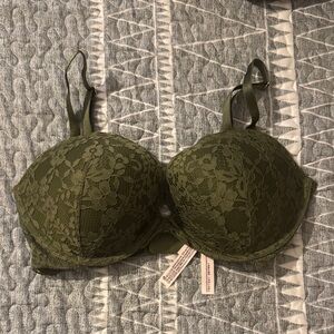 Victoria's Secret Olive Lace Bra